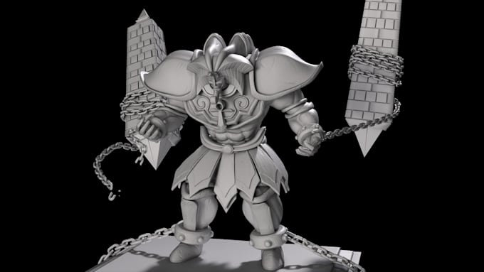 Gig Preview - Sculpt 3d playset model,dnd miniature,asset,warrior model,3d mask,3d toy,fix 3d