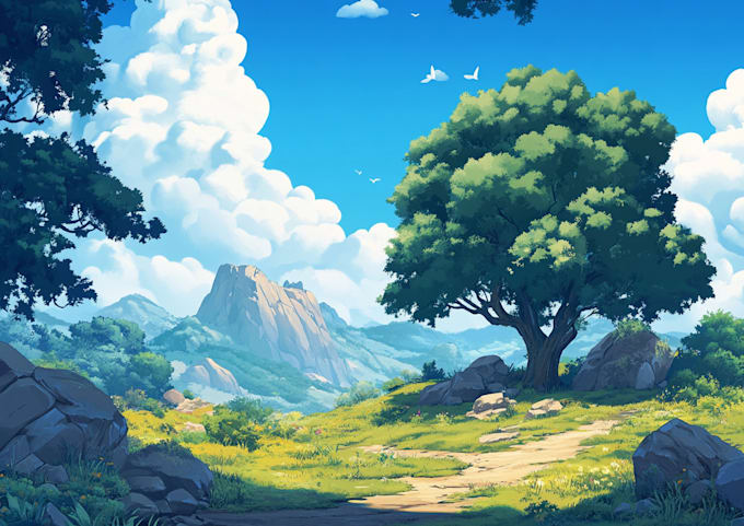 Gig Preview - Draw background, vtuber, visual novel, landscape in anime or ghibli style