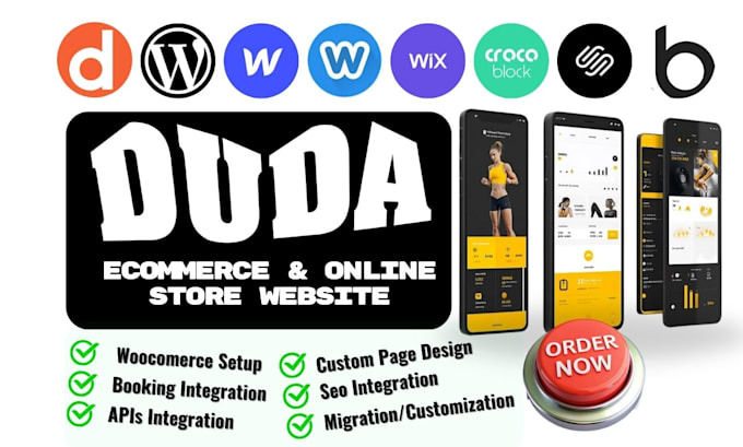 Gig Preview - Design duda shift4shop wix bigcommerce ecwid ecommerce online store seo website