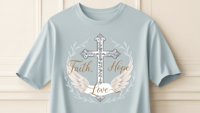 Gig Preview - Create custom christian t shirt design