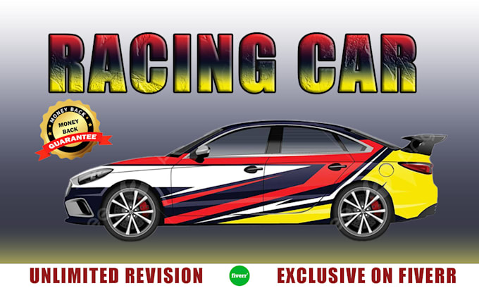 Gig Preview - Make awesome racing car wrap, vehicle wrap design ,sports car wrap designs