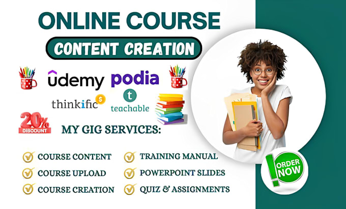 Bestseller - create online course content training manual course curriculum course creation