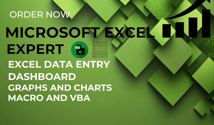 Gig Preview - Create excel spreadsheet, dashboard,macro,charts,  and vba