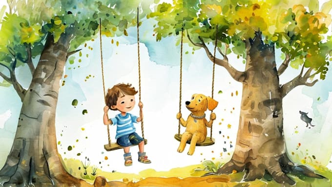 Bestseller - create children story book illustration with watercolor