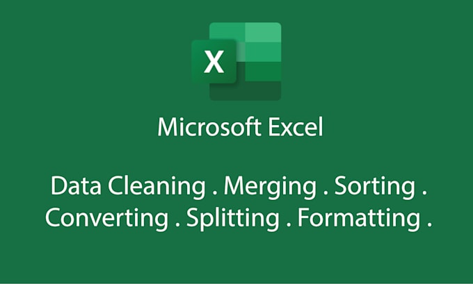 Gig Preview - Clean, format, merge, convert, sort, split data in excel