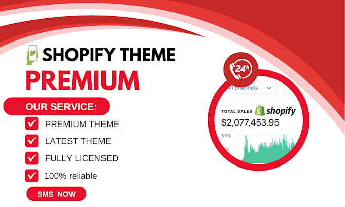 Gig Preview - Install the best shopify premium theme