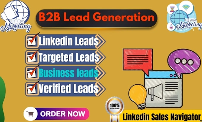 Gig Preview - Do b2b lead generation by linkedin sales navigator, prospect email list build