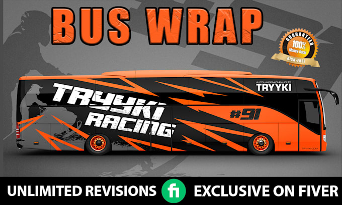 Gig Preview - Design unique school bus wrap, trip bus, vehicle wrap, van wrap, car wrap decals