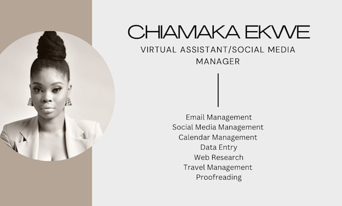 Gig Preview - Be your virtual assistant and social media manager