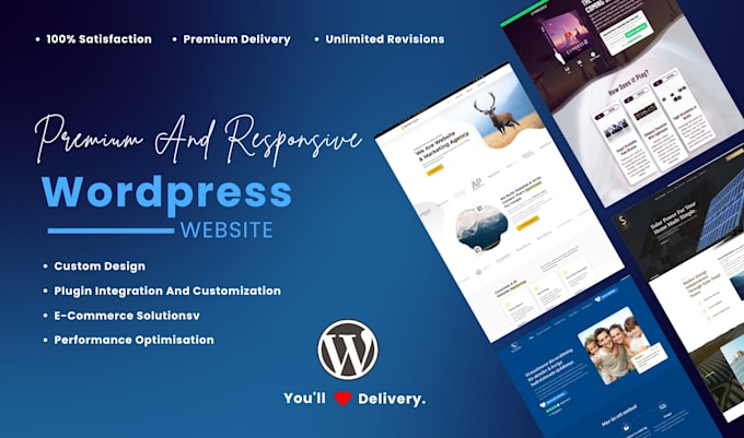 Gig Preview - Design or redesign wordpress website, landing page