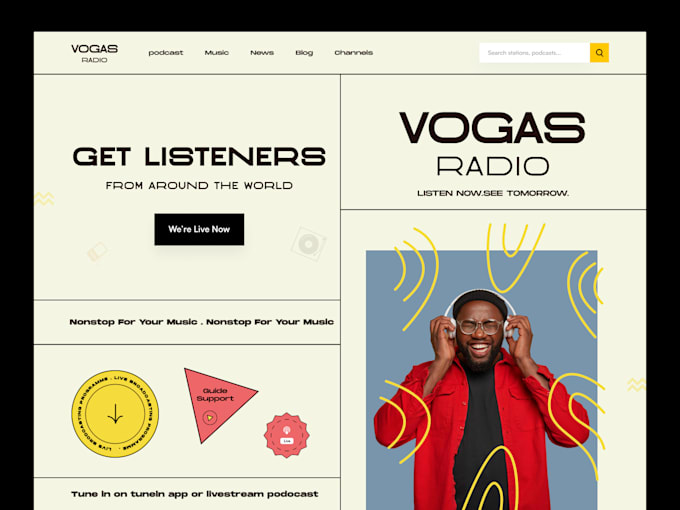 Gig Preview - Develop a podcast website, online radio website, dj website, radio website