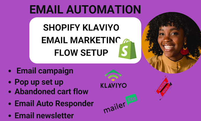 Gig Preview - Setup klaviyo shopify clickfunnel email marketing flows automation