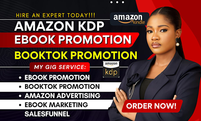 Gig Preview - Setup amazon kdp ads for your book using book promotion,kdp advertising, booktok