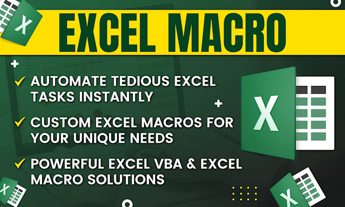 Bestseller - develop custom excel macro and vba code for you