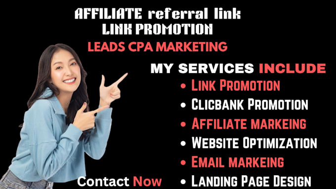 Gig Preview - Affiliate referral link promotion, affiliate referral link promotion