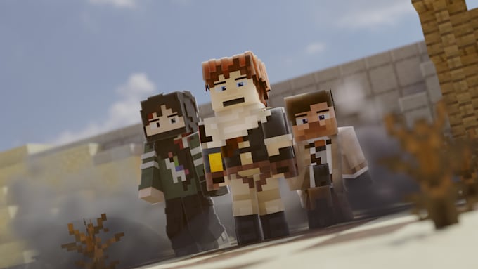 Bestseller - create a 3d render in the style of minecraft