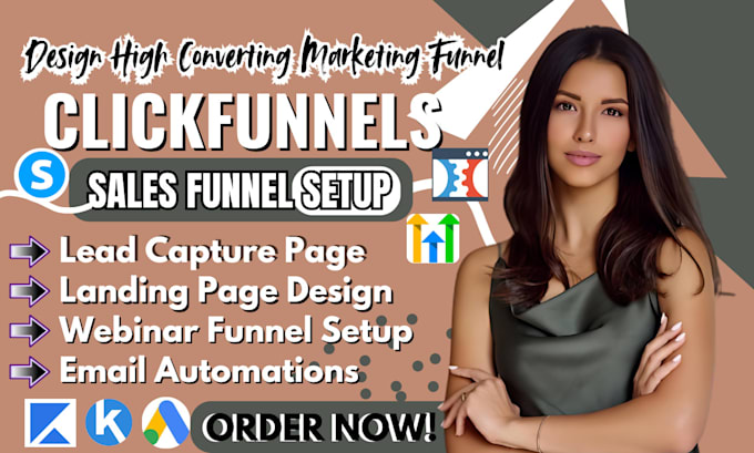 Gig Preview - Build click funnel, sales funnel, landing page, clickfunnels or gohighlevel