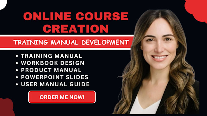 Gig Preview - Create training manual online course content  instruction manual and user guide