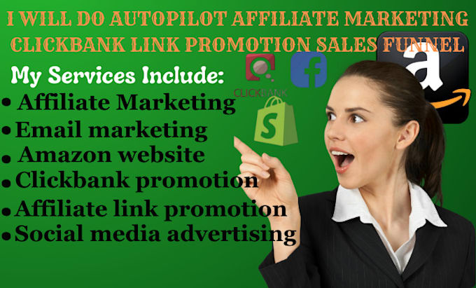 Gig Preview - Do autopilot affiliate marketing click bank link promotion sales funnel