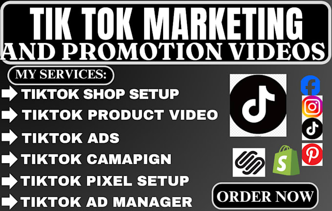 Gig Preview - Setup tik tok shop product syncing  shop page design tik tok promotion videos