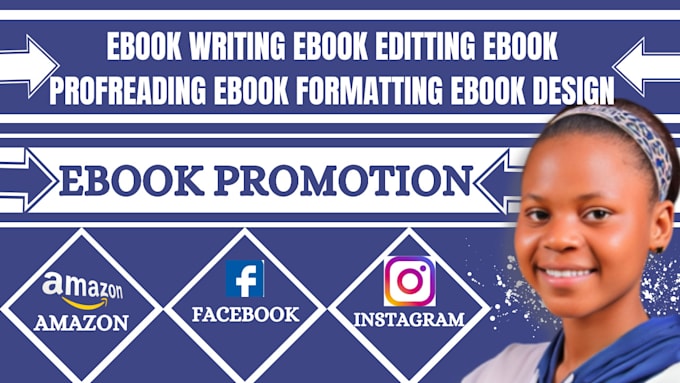 Gig Preview - Create, design, and promote ebooks, ebook writing and ebook formatting on amazon