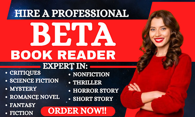 Bestseller - beta read, critique, memoir nonfiction, ya romance novel erotica, sci fi novel