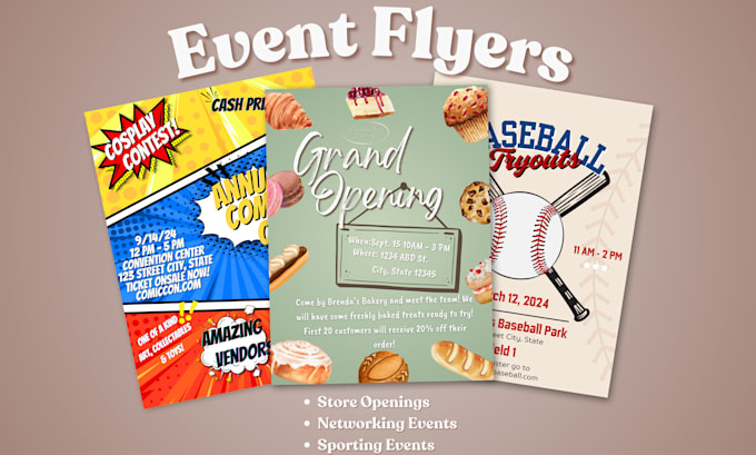 Bestseller - create unique ready to print or social media flyers to advertise any event