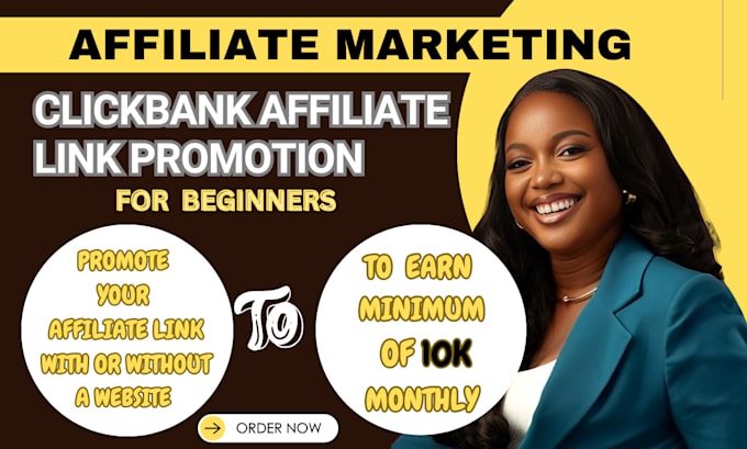 Gig Preview - Promote affiliate link amazon affiliate do clickbank affiliate link promotion