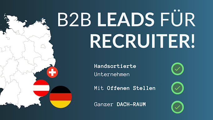 Gig Preview - B2b recruiting leads liefern