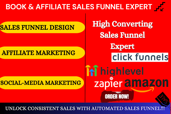 Gig Preview - Build clickbank affiliate sales funnel, ebook sales funnel