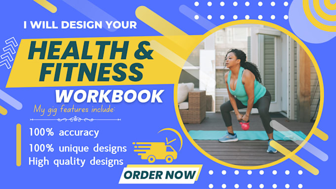 Gig Preview - Design a  professional workbook or journal on health, fitness, and medical