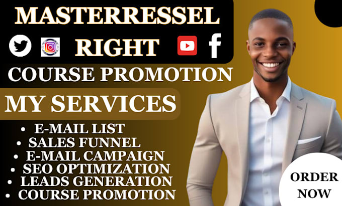 Gig Preview - Elevate master ressel right sales funnel and email marketing course promotion