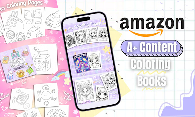 Gig Preview - Design eye catching amazon a plus content for coloring books