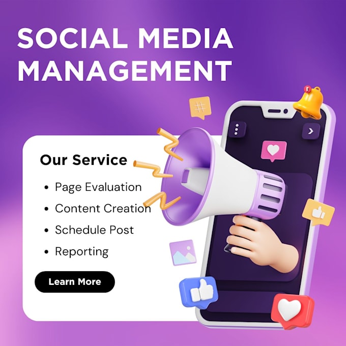 Gig Preview - Manage your social media account