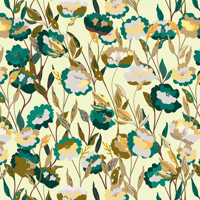 Gig Preview - Design seamless pattern textile prints pattern design