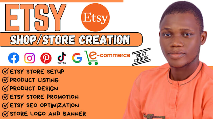 Gig Preview - Do etsy shop setup etsy promotion etsy SEO print on demand with etsy marketing