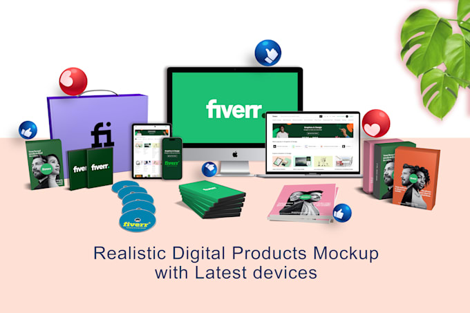 Gig Preview - Create realistic mockup of your digital product