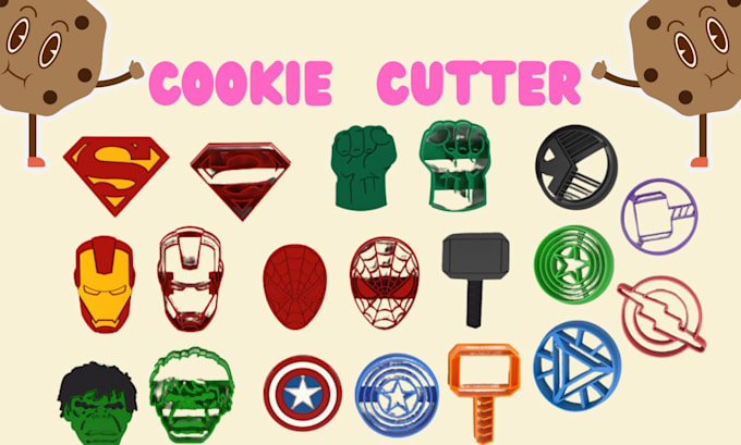 Gig Preview - Do 3d printable cookie and clay cutter designs