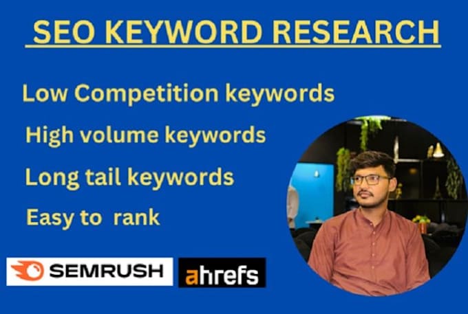 Gig Preview - Do best keyword research for websites with semrush ahreff competitor analysis