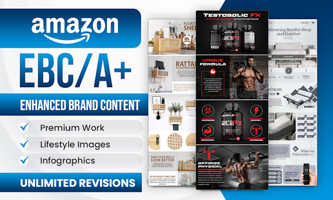 Gig Preview - Design amazon a plus content,amazon ebc