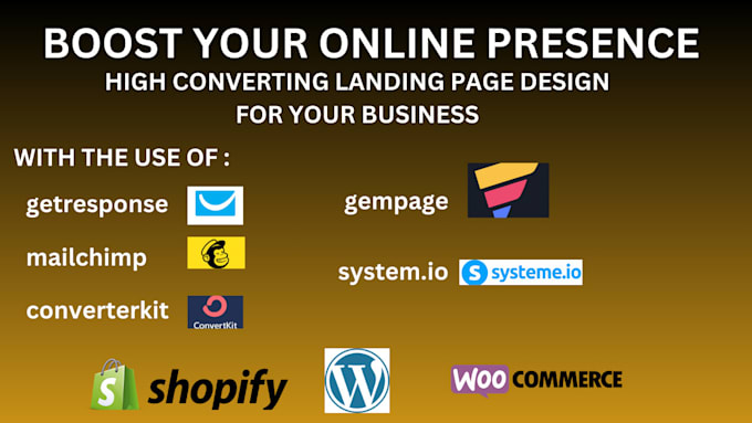 Gig Preview - Design driven result landing page for your business, squeeze page, sales funnel