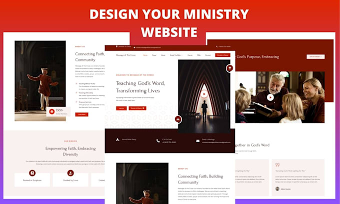 Gig Preview - Build church website, ministry website, nonprofit website, and christian website