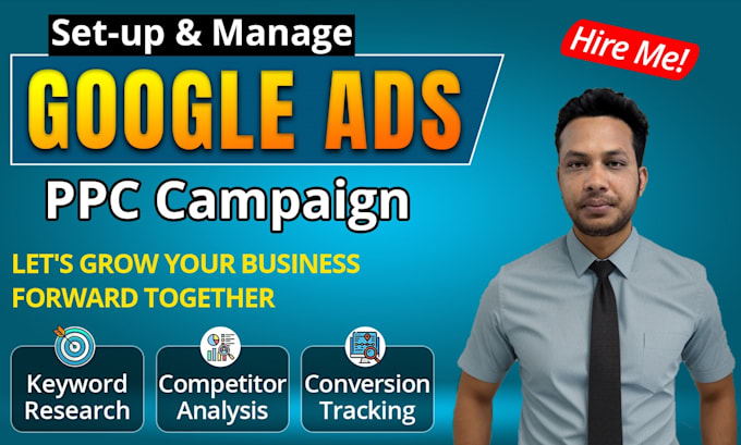 Gig Preview - Setup google ads and manage your adwords ppc search, campaign