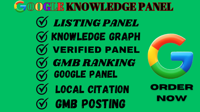 Gig Preview - Do b2b google knowledge panel, gmb ranking, listing panel for any category