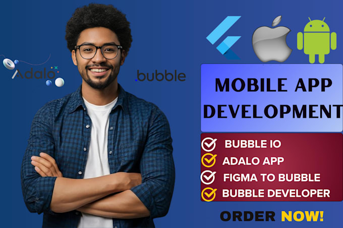 Gig Preview - Bubble io adalo app bubble developer mobile app adalo flutter mvp web app nocode