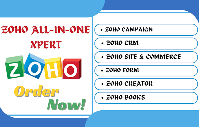 Gig Preview - Setup zoho crm zoho campaign zoho one zoho form zoho sites