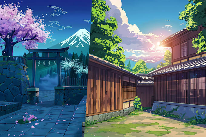 Gig Preview - Draw anime background, visual novel, landscape, environment concept art