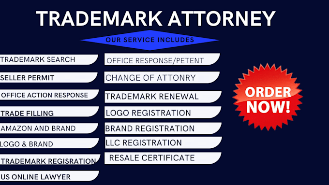 Bestseller - file a US, cad, UK trademark registration licensed attorney