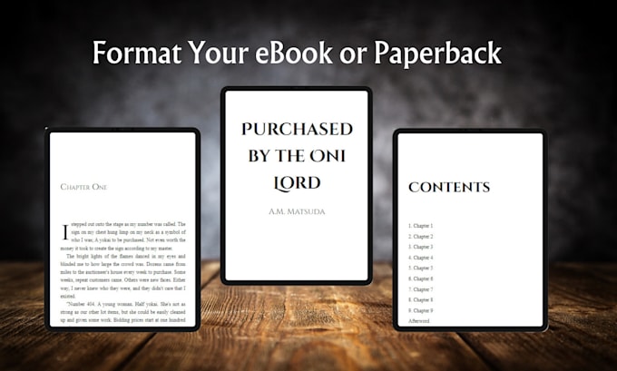 Gig Preview - Do book formatting and layout for amazon KDP and paperback