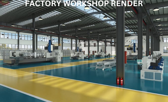 Gig Preview - Create a cgi 3d factory, industrial warehouse, plants and workshop layout